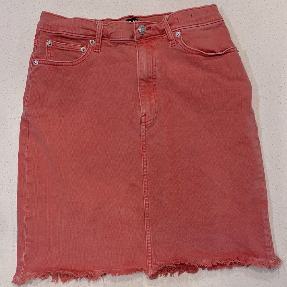 Gap Women Pink Denim Jean Skirt 28R